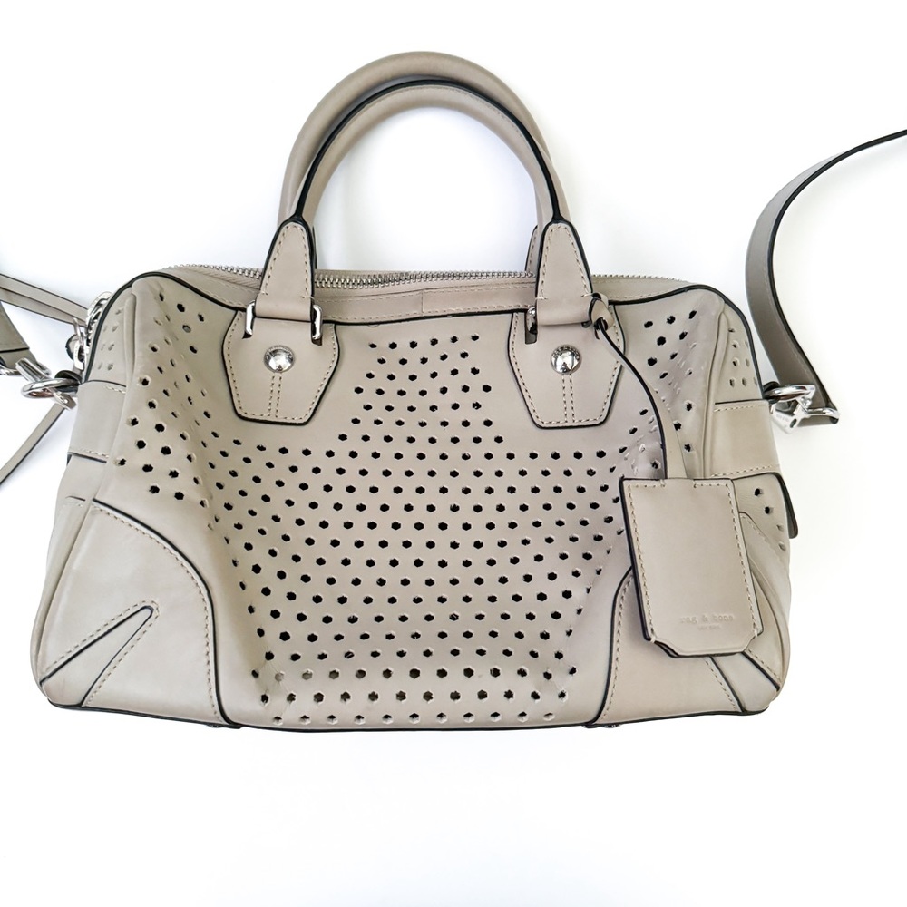 Rag & Bone Small Flight Perforated Leather Satche… - image 3
